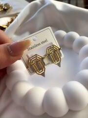 İthal çelik serenay küpesi